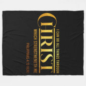 Couverture Polaire Philippiens 4:13 Bible Verse KJV Citation (Devant (Horizontal))