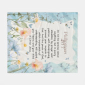 Couverture Polaire Philippiens 4:6-7 Bible chrétienne Verse Aquarelle (Devant (Horizontal))