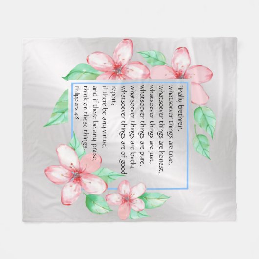 Couverture Polaire Philippiens 4:8 (Devant (Horizontal))