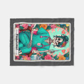 Couverture Polaire Phlebotomist Tarot Card Skeleton Phlebotomy Tech P (Devant (Horizontal))