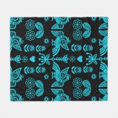 Couverture Polaire Phoenix Bird Fold Art Imprimer (Devant (Horizontal))