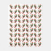 Couverture Polaire Phoenix oiseau dans les tons rouge-vert dans le st (Devant)