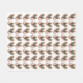 Couverture Polaire Phoenix oiseau dans les tons rouge-vert dans le st (Devant (Horizontal))