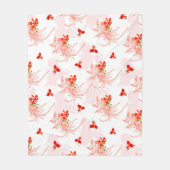 Couverture Polaire Phoenix Oiseau Et Phoenix Fleur Motif Sans Faille (Devant)