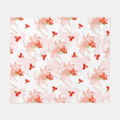 Couverture Polaire Phoenix Oiseau Et Phoenix Fleur Motif Sans Faille (Devant (Horizontal))