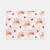 Couverture Polaire Phoenix Oiseau Et Phoenix Fleur Motif Sans Faille (Devant (Horizontal))