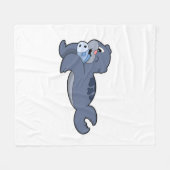 Couverture Polaire Phoque avec poisson (3).PNG (Devant (Horizontal))