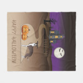 Couverture Polaire Phoque Et Blanc Iggy Et Halloween Maison Hantée (Devant (Horizontal))