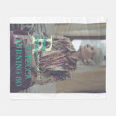 Couverture Polaire Photo 80e anniversaire ajouter nom date moderne ve (Devant (Horizontal))