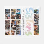 Couverture Polaire Photo Arc-en-ciel Pastel Sœurs (Devant (Horizontal))