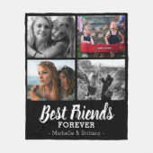 Couverture Polaire Photo Best Friends moderne (Devant)