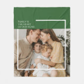 Couverture Polaire Photo Blanche polaire avec message - Cosy & modern (Devant)