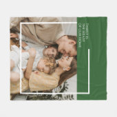 Couverture Polaire Photo Blanche polaire avec message - Cosy & modern (Devant (Horizontal))