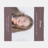 Couverture Polaire Photo Blanche Toison Avec Une Fille (Devant (Horizontal))