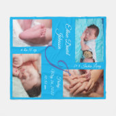 Couverture Polaire Photo Bleu Bébé (Devant (Horizontal))