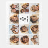 Couverture Polaire Photo Collage - 11 Photos avec un bloc de texte 2  (Devant)