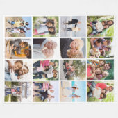 Couverture Polaire Photo Collage 16 Photos Keepsaké (Devant (Horizontal))