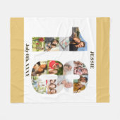 Couverture Polaire Photo Collage 18e anniversaire photo de sable neut (Devant (Horizontal))