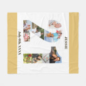 Couverture Polaire Photo Collage 21e anniversaire photo de sable neut (Devant (Horizontal))