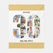 Couverture Polaire Photo Collage 30e anniversaire photo de sable neut (Devant)