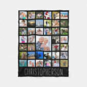 Couverture Polaire Photo Collage 39 Photos Couleur modifiable Personn (Devant)