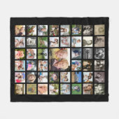 Couverture Polaire Photo Collage 45 Modèle photo noir personnalisé (Devant (Horizontal))