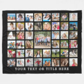 Couverture Polaire Photo Collage 45 Modèle photo Texte personnalisé n (Devant (Horizontal))