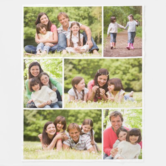 Couverture Polaire Photo Collage 6 images (Devant)