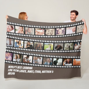 Couverture Polaire Photo Collage bande film personnalisé do-it-yourse