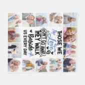 Couverture Polaire Photo Collage Citation commémorative papillon (Devant (Horizontal))