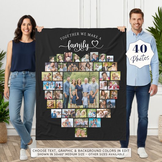 Couverture Polaire Photo Collage Coeur Ensemble Nous Fabriquons Une F