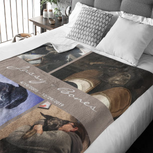 Couverture Polaire Photo Collage de collection de animaux de compagni