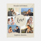 Couverture Polaire Photo Collage de la machine à écrire Texte personn (Devant)