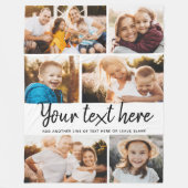 Couverture Polaire Photo Collage de texte personnalisé Conservation d (Devant)