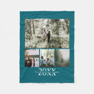 Couverture Polaire Photo Collage Instagram Nom et année personnalisée