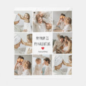 Couverture Polaire Photo Collage | Ma mère est mon cadeau Valentine (Devant)