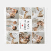 Couverture Polaire Photo Collage | Ma mère est mon cadeau Valentine (Devant (Horizontal))