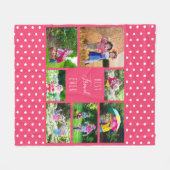 Couverture Polaire Photo Collage Meilleur Ami Jamais rose brillant (Devant (Horizontal))