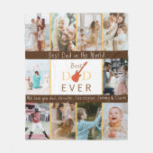 Couverture Polaire Photo Collage Meilleur papa Fête des pères moderne (Devant)