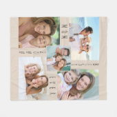 Couverture Polaire Photo Collage Meilleure Maman Jamais Neutre Beige (Devant (Horizontal))