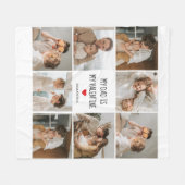 Couverture Polaire Photo Collage | Mon père est mon cadeau Valentine (Devant (Horizontal))