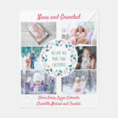 Couverture Polaire Photo Collage Nana & Grand Hiver Bois (Devant)