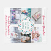 Couverture Polaire Photo Collage Nana & Grand Hiver Bois (Devant (Horizontal))