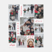 Couverture Polaire Photo Collage Noël (Devant)