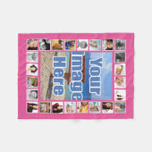 Couverture Polaire Photo Collage Personnalisé 25 Photo do-it-yourself (Devant (Horizontal))