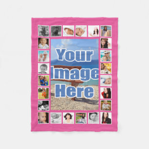 Couverture Polaire Photo Collage Personnalisé 25 Photo do-it-yourself
