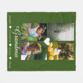 Couverture Polaire Photo Collage Personnalisé 4 Photos Avec Coeurs (Devant (Horizontal))