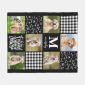 Couverture Polaire Photo Collage Personnalisé Unique Amoureux des chi (Devant (Horizontal))