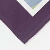 Couverture Polaire Photo Collage personnalisé unique violet rayé (Coin)