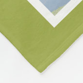 Couverture Polaire Photo Collage personnalisé vert brillant rayé (Coin)